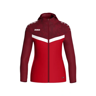 Afbeelding van Jako Iconic Jas Met Kap Dames Rood / Bordeaux Maat: 44