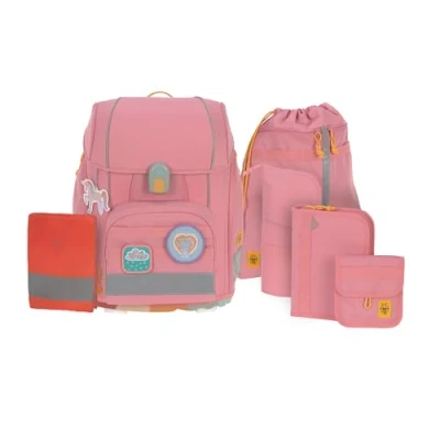 Afbeelding van LÄSSIG Boxy Unique Schooltassenset, 7 delige set, roze, TU EU, Casual