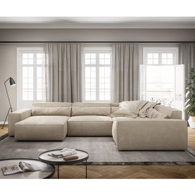 Afbeelding van Woonkamerlandschap Sirpio XL 360x260 cm koord beige recamiere variabel seam