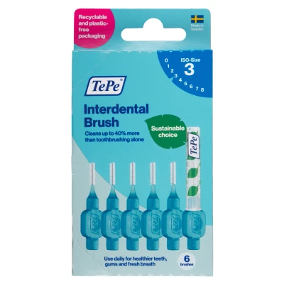 Afbeelding van Tepe Interdentale Ragers Original Blauw 0,6mm Maat 3, 6 stuks