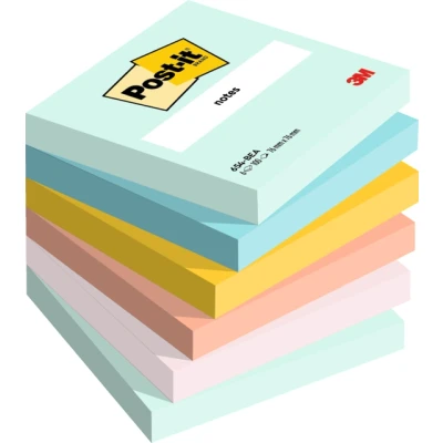 Afbeelding van Post it Notes, Beachside colour collection, ft 76 x mm, 100 vel, pak van 6 blokken memoblok