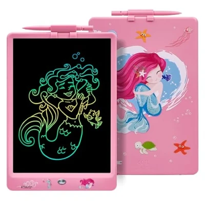 Afbeelding van DYNASONIC (DYNA PM Zeemeermin schrijftablet voor kinderen, 10 inch, lcd tekentablet, magnetisch, whiteboard, dinosaurus, speelgoed, cadeau 2, 3, 4, 5, 6, 7, 8 jaar.