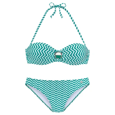 Afbeelding van Jette Joop Beugelbikini in bandeaumodel met sieraccessoires