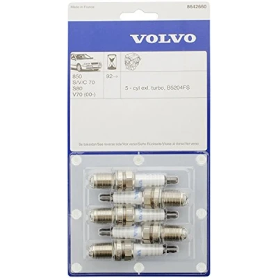 Afbeelding van Volvo Originele bougie in bougieset, 5 stuks, origineel nummer: 8642660 o.a. voor 850, S60, S70 V70 ( 2000), S80 2006), V70(P26)