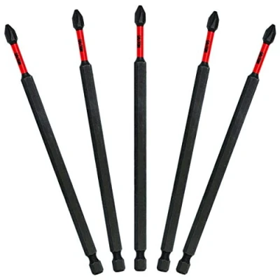 Afbeelding van Saxton PH2 5 stuks 152 mm magnetische kruiskopschroevendraaierbits voor Dewalt Milwaukee Bosch Makita enz