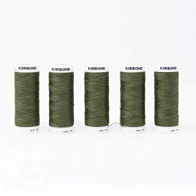 Afbeelding van Korbond 100 m polyester schroefdraad, olijfgroen