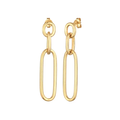 Afbeelding van Elli Basic Blogger Oorbellen goldcoloured, Dames, Maat: One Size, Gold coloured