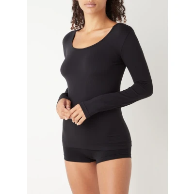 Afbeelding van Oroblu dames Dolcevita longsleeve met ronde hals in de kleur Zwart, maat: S/M