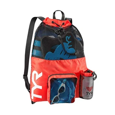 Afbeelding van TYR Unisex Big Mesh Mummy Rugzak Tas, Rood, One Size