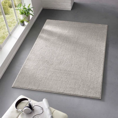 Afbeelding van Effen Tapijt/Vloerkleed Qualis Grijs 80x250 Cm