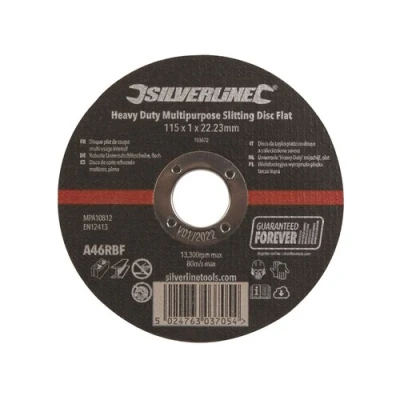 Afbeelding van Silverline Universele &#039;Heavy Duty&#039; snijschijf, plat 115 x 1 22,23 mm