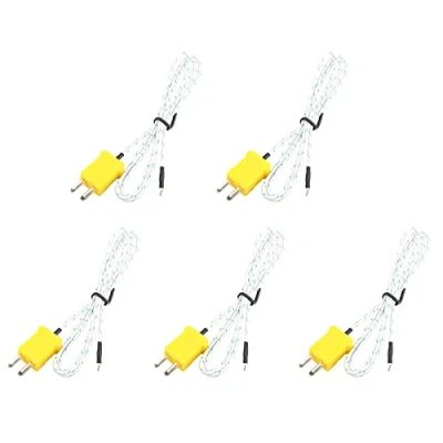 Afbeelding van HALJIA 5 Stks Sonde voor K Type Sensor, Thermoelement Meetsensor En Meetinstrument Temperatuurbereik van 50℃～400℃, Kabellengte 1 m