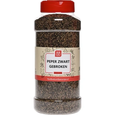 Afbeelding van Van Beekum Specerijen Peper Zwart Gebroken Strooibus 450 gram