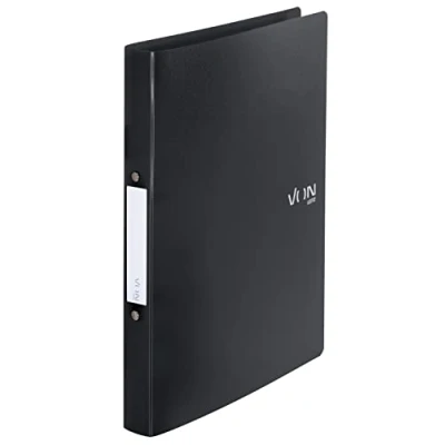 Afbeelding van VON Leitz 42470095 Ringmap, A4, met 2 ringen, PP map, rugbreedte 30 mm, voor 190 vellen, ringmechanisme, school, studie en huishouden, 5 stuks, zwart
