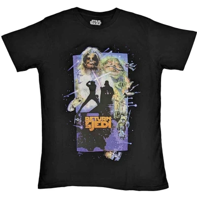Afbeelding van Disney Star Wars Return Of The Jedi Poster Heren T shirt L Zwart