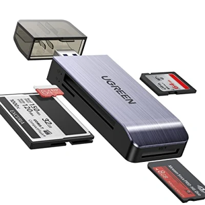 Afbeelding van UGREEN USB 3.0 Kaartlezer SD TF MS CF Card Reader voor SD,CF,Micro SD,SDHC,SDXC,Micro SDHC,Micro SDXC,MS Adapter Compatibel met Windows XP/Vista/ 10/8.1/8/ 7, Mac OS, Linux.