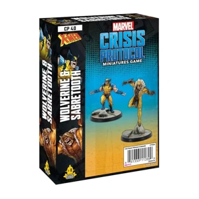 Afbeelding van Atomic Mass Games Marvel Crisis Protocol: Character Pack: Wolverine and Sabretooth Miniature Game
