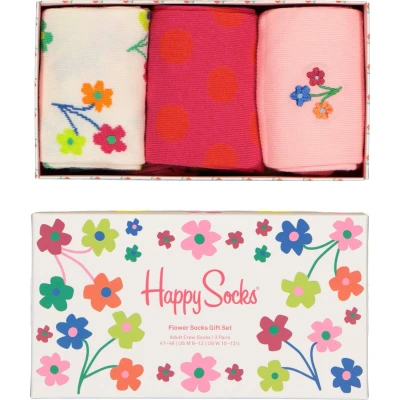 Afbeelding van Happy Socks Unisex Flower 3 PACK GIFT SET Sokken, Maat: 41 46, Multicoloured