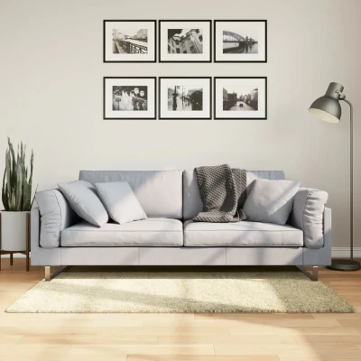 Afbeelding van Vloerkleed shaggy hoogpolig modern 80x150 cm goudkleurig