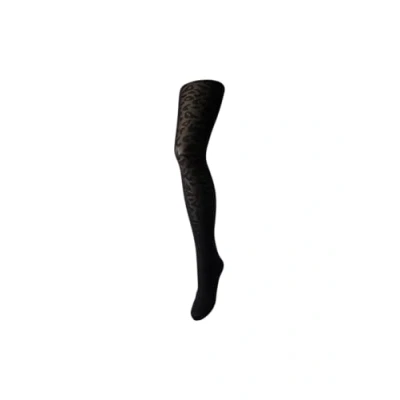 Afbeelding van PIECES panty met panterprint PCRABINE zwart