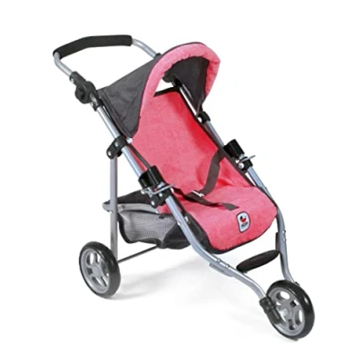 Afbeelding van Bayer Chic 2000 612 41 Jogging Buggy Lola, poppenwagen, donkergrijs roze