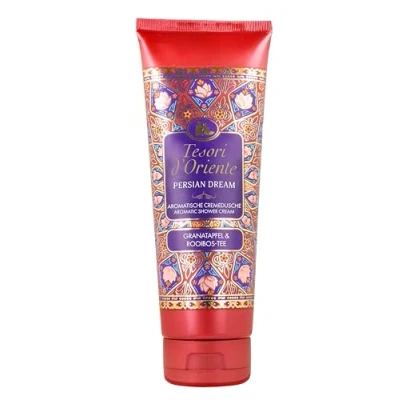 Afbeelding van Aromatische crèmedouche Persian Dream 250 ml met granaatappel en rooibos thee, stimuleert de zintuigen zorgt voor een harmonieuze douche ervaring