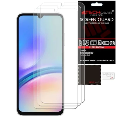 Afbeelding van TECHGEAR Schermbeschermers [3 stuks] Compatibel met Samsung Galaxy A05s, CLEAR LCD Screen Protectors Cover Guards