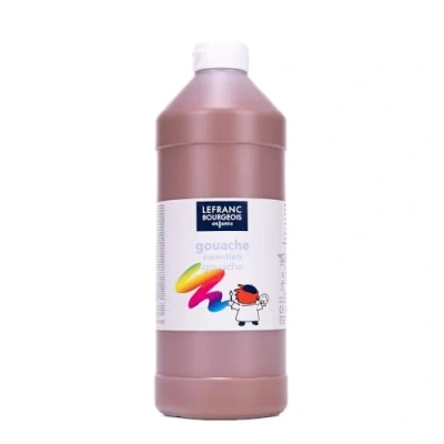 Afbeelding van Lefranc Bourgeois 188522 Value kinder plakkaatverf op waterbasis, heldere kleuren, ondoorzichtig, gebruiksklaar, afwasbaar, doseeropening, fles van 1000 ml Bruin