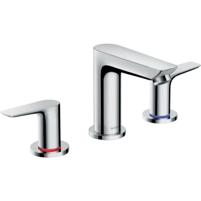 Afbeelding van Hansgrohe Talis E 3 gats wastafelmengkraan comfortzone 150 met trekwaste 12,7 cm, chroom