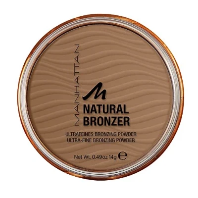 Afbeelding van Manhattan Natural Bronzer, kleur 001 Sunlight, waterdicht bronzen poeder voor een individueel gebruinde teint, 14 g