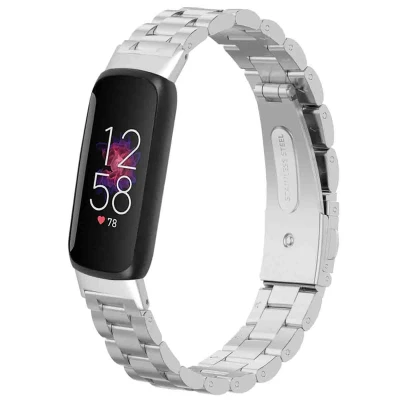 Afbeelding van Stalen bandje voor de Fitbit Luxe Zilver iMoshion Staal