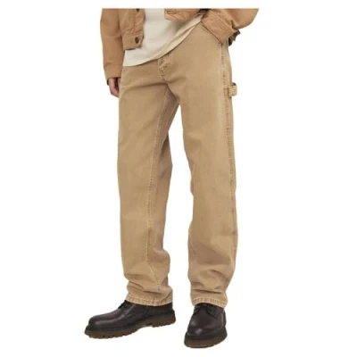 Afbeelding van Jack &amp; Jones Jjieddie Jjcarpenter Relaxed fit jeans, Heren, Maat: 34x34, Tigers eye