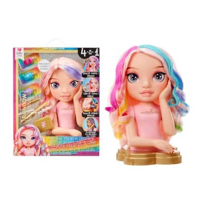 Afbeelding van Rainbow High Styling Head 33 cm Bella 4 in 1 Speelset met Uitwasbare Haarcrème, Nagellak, Borstel en Haarkleuringsgereedschap, Stijl, Kleur Polijst, Spoel Herhaal, Voor Kinderen van 12 jr