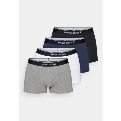 Afbeelding van Bruno Banani IN DER DOSE 4 PACK Onderbroeken, Heren, Maat: XXL, Weiß/grau/navy/schwarz