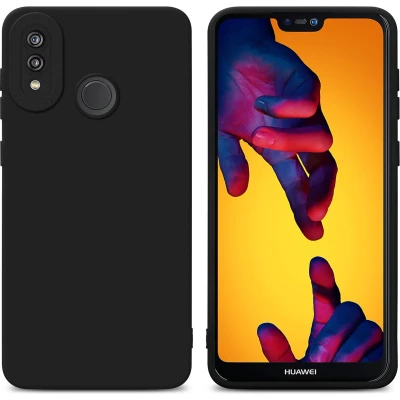 Afbeelding van Cadorabo Hoesje geschikt voor Huawei P20 LITE 2018 / NOVA 3E in FLUID ZWART Beschermhoes TPU silicone Cover Case