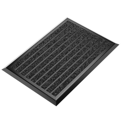 Afbeelding van Deurmat Buiten Zwart 40 x 60 cm, Aluminium Deurmat, Buitendeurmat, Buiten, Buitengebruik, Entreemat, Droogloopmat, Borstelmat, Vloermat, Voetmat, Huisentree, Schoenenveger