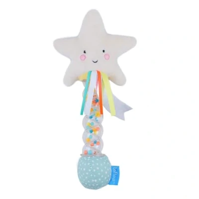 Afbeelding van Taf Toys Rammelaar Rainstick 10 X 8 5 Cm Textiel Wit