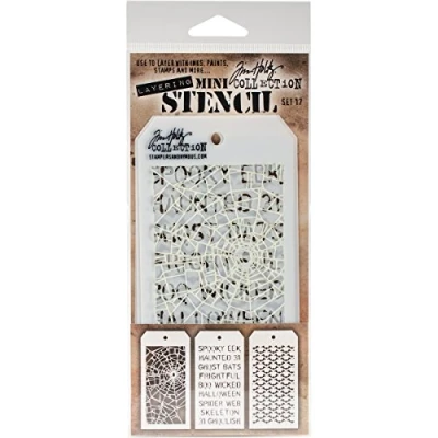 Afbeelding van Stampers Anonymous Tim Holtz Mini Gelaagde Stencil Set #17,88,61x21x0,2 cm