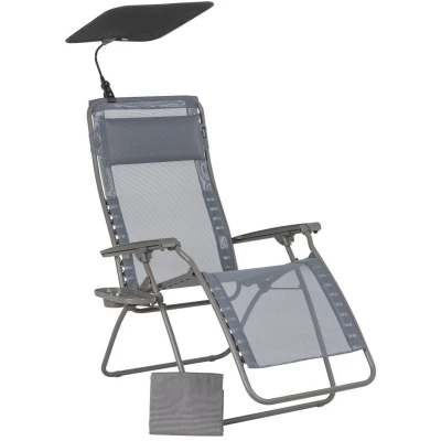 Afbeelding van Lafuma Zen Edition Zero Gravity relaxstoel 3 GRATIS accessoires Inklapbaar Verstelbaar Texplast Grijs/blauw Silex
