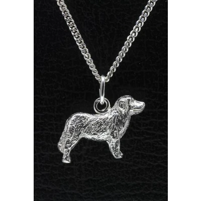 Afbeelding van Zilveren Landseer ketting hanger groot