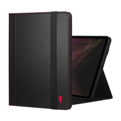 Afbeelding van TORRO Hoes Compatibel met iPad Pro 13&quot; (2024) Premium Leren 13 2024 Standaardfunctie, Apple Pencil Connectiviteit en wake /sleepfunctie (Zwart Rood)