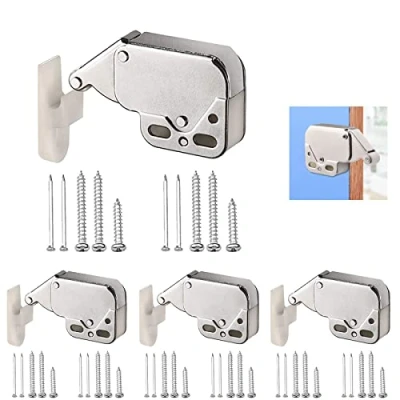 Afbeelding van Srup 4 Stks Touch Catch Latch, Automatische veervergrendeling, Veerslot, Mini Latch Lente Catch, voor Raamschuur Gate Kabinet Kast Deuren
