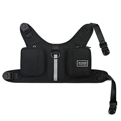 Afbeelding van NC Hondenzadeltassen, duurzaam hondentuig rugpakket met reflecterende tape, voor reizen, kamperen, wandelen, medium en grote hond (M, zwart)