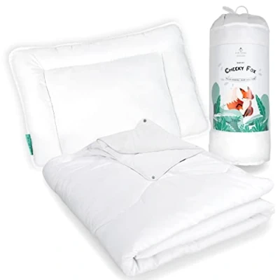 Afbeelding van FAM‘ HOME 4 seizoenen kinderbeddengoed set Cheeky Fox, 100 x135 cm babydekbed en 40x60 kussen Oeko tex Standard gecertificeerde kwaliteit Made in EU Geschikt voor 70x140cm bed