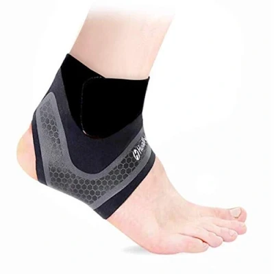 Afbeelding van Hually 1 paar enkelbandage enkelondersteuning voor dames en heren, verstelbare enkelbrace, één maat past iedereen