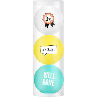 Afbeelding van Golfballen Gift Set 3e Prijs 3 Ballen Gekleurd