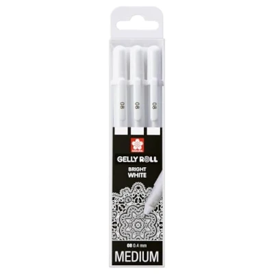 Afbeelding van Sakura Roller Gelly Roll Basic Wit, Etui Van 3 Stuks Gelroller