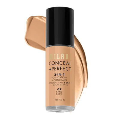 Afbeelding van Milani Conceal + Perfect 2 in 1 Foundation Concealer 07 Sand 30 ml