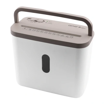 Afbeelding van Genie 440X Brown Papierversnipperaar 4 vellen DIN A4 (80 g/m²) Cross Cut 8 Liter Compact formaat met handgreep Thuis/ Kantoor Bruin/Wit