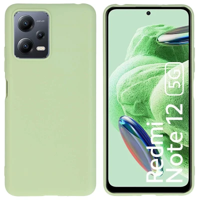 Afbeelding van Xiaomi Redmi Note 12 Hoesje Siliconen en TPU (zacht) iMoshion Softcase/Backcover Groen Telefoonhoesje